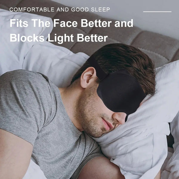 Masque de Sommeil 3D Lunely™ – Obscurité Totale & Confort Mémoire de Forme