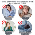 Oreiller ergonomique lunely™–Ergonomie 2-en-1 & Sommeil Profond